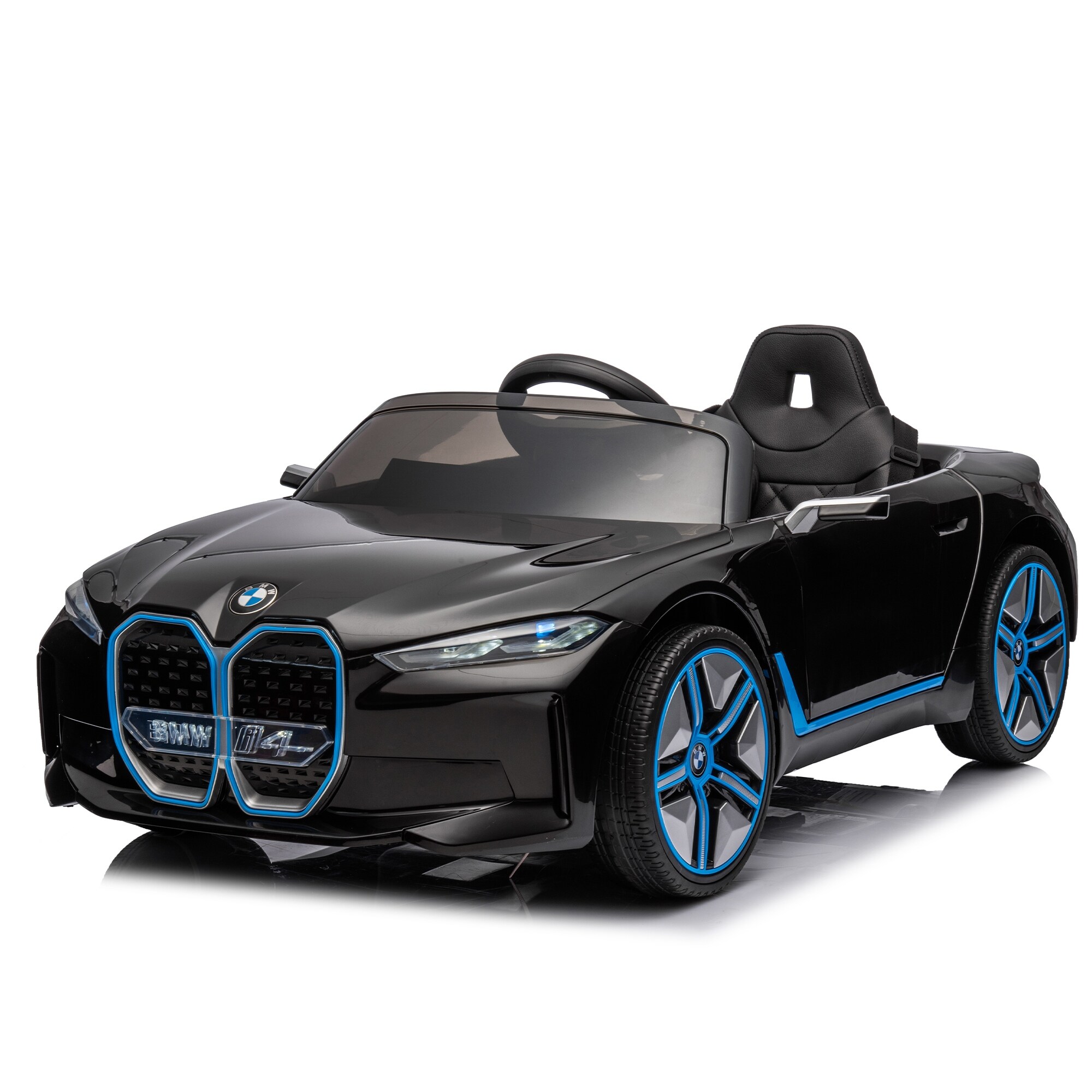 12V BMW I4 Ride On Car for Kids with Remote Control Adjustable Speeds Music and Realistic Features Bed Bath Beyond 41780743