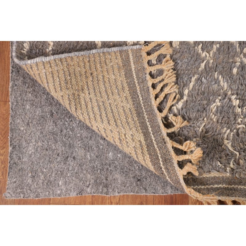 Trellis / Moroccan Area Rug Hand-Knotted Oriental Wool Carpet - 7'9" x 11'0"