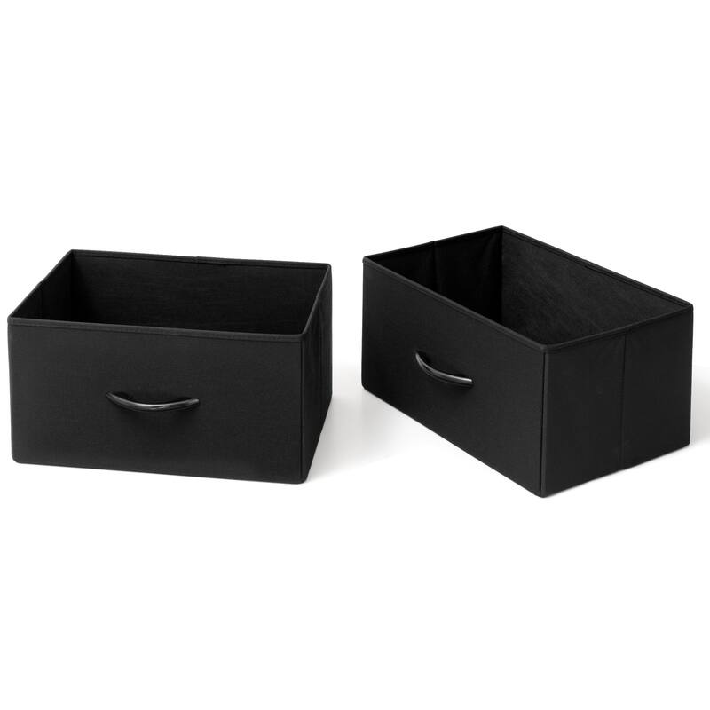 Foldable Drawer Fabric Storage Cubes Organizer Set Drawers of Closet Dresser Chest - Set of 2