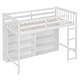 preview thumbnail 9 of 20, Space Saving Design Twin Size Loft Bed with 8 Open Storage Shelves and Built-in Ladder