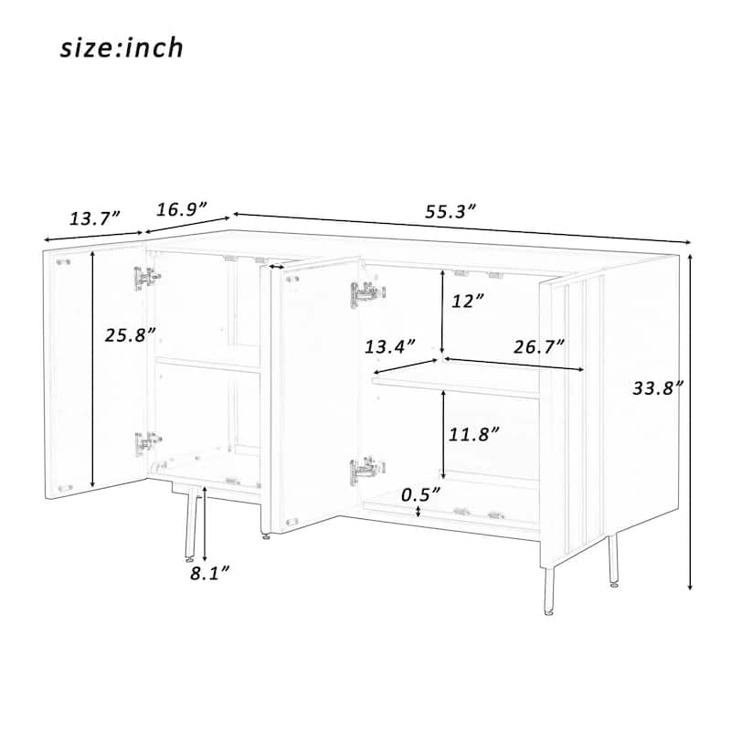 Modern Cabinet with 4 Doors