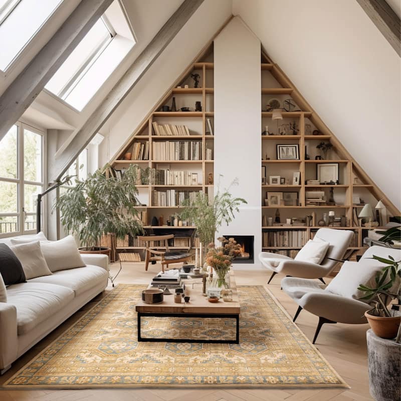 ECARPETGALLERY Hand-knotted Jules Serapi Light Khaki Wool Rug - 8'11 x 11'11