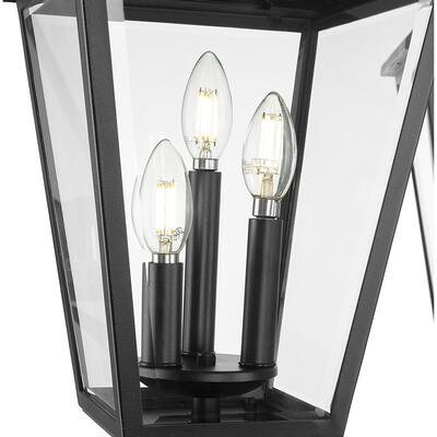 Talbot 3 Light Outdoor Post Mount Fixture in Black