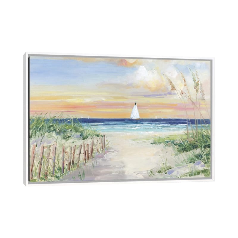 iCanvas "Set Sail" by Sally Swatland Framed Canvas Print - White - 32x48