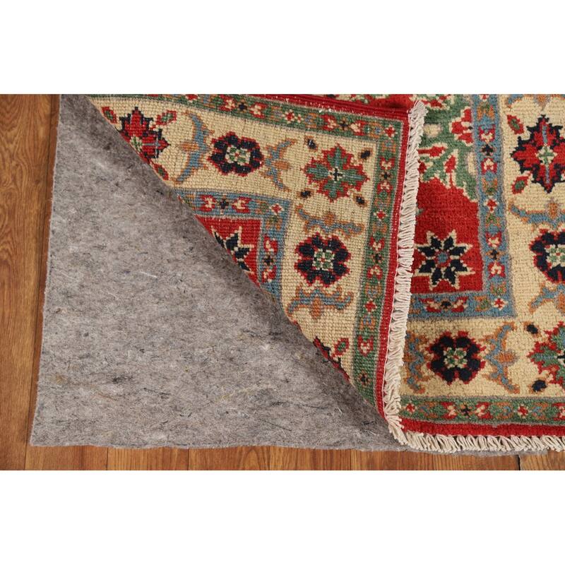Red Kazak Oriental Foyer Rug Hand-Knotted Traditional Wool Carpet - 2'0" x 3'0"