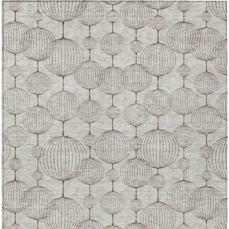 HomeRoots Geometric Transitional Rectangle Outdoor Rug