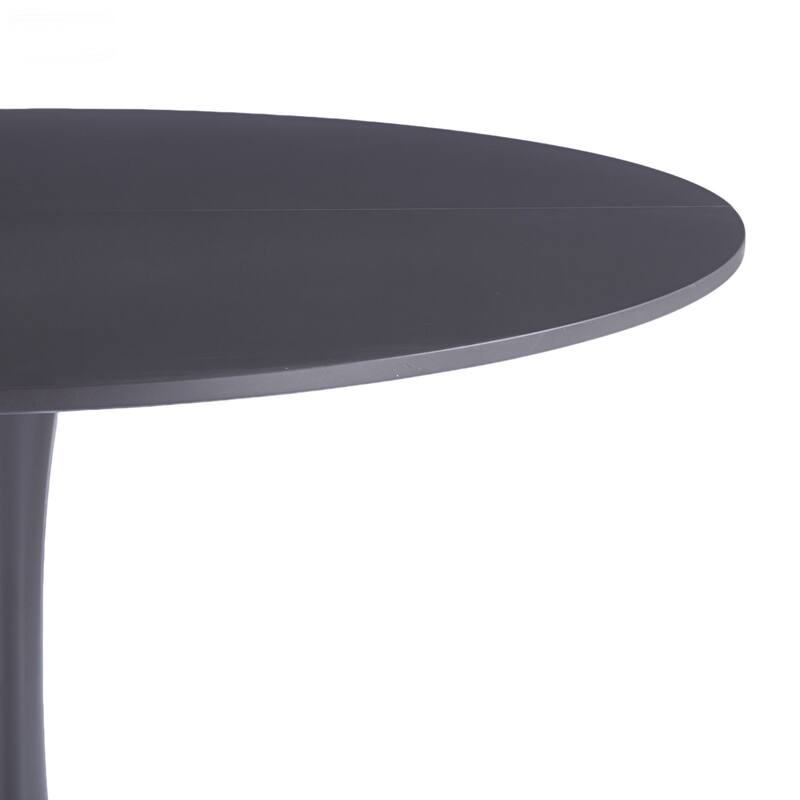 42.1"Tulip Table, Mid-Century Dining Table For 4-6 People - Round MDF Table Top (The Tabletop Consists Of Two Panels)