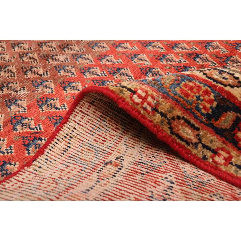 ECARPETGALLERY Hand-knotted Andelz Red Wool Rug - 3'4 x 7'11