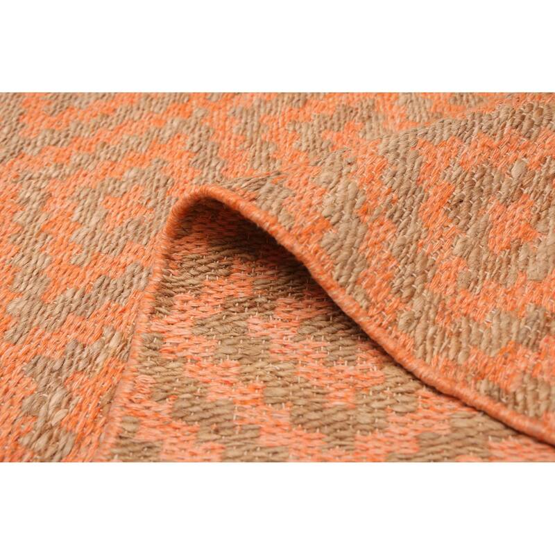 ECARPETGALLERY Flat-Weave Palas Denizli Coral Kilim - 5'3 x 7'4