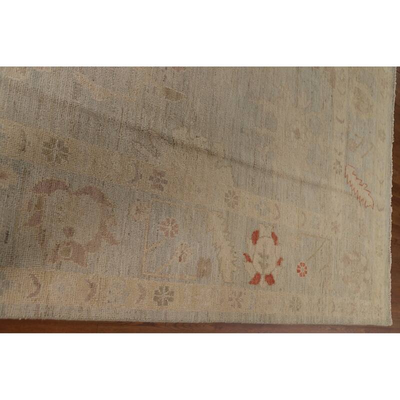 Vegetable Dye Oushak Turkish Area Rug Handmade Wool Oriental Carpet - 8'11"x 12'10"