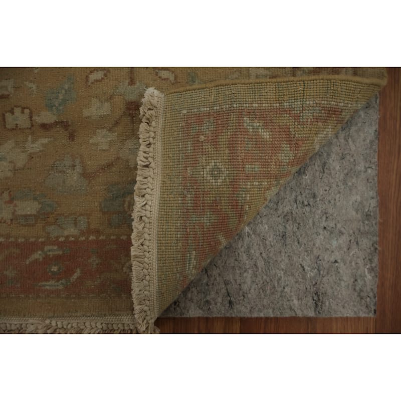 Hand Knotted Oriental 100% Wool Carpet Traditional All-Over Beige & Ivories Ziegler Area Rug - 3' 9'' X 2' 0''