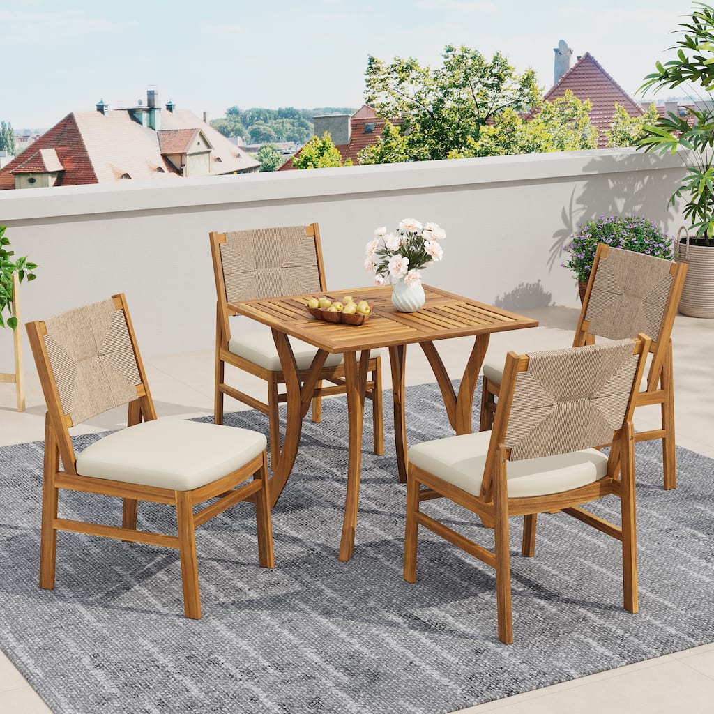 Christopher Knight Home - Outdoor Dining Set Options with Handwoven Chairs and Multiple Table Styles