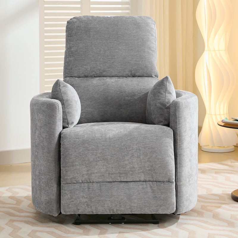Chenille Power Recliner, 3-position Reclining Chair