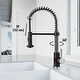 preview thumbnail 110 of 156, VIGO Edison 19" H Single Handle Pull-Down Sprayer Kitchen Faucet