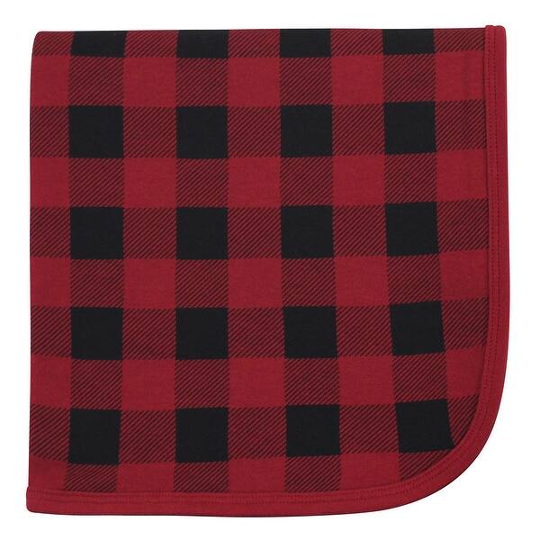 slide 1 of 1, Touched by Nature Baby Organic Cotton Swaddle, Receiving and Multi-purpose Blanket, Buffalo Plaid, One Size One Size - Buffalo Plaid
