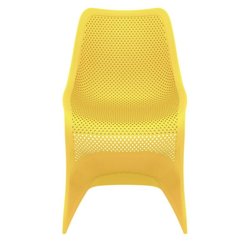 33.5" Yellow Outdoor Patio Dining Chair