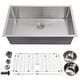 preview thumbnail 1 of 5, 30 Inch Undermount Kitchen Sink, Brushed Nickel Single Bowl Stainless Steel Kitchen Sink - 30x10x18in Silver - 30x10x18in
