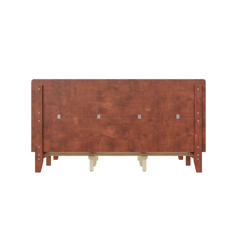 Roomfitters Full/Queen/King Size Wood Platform Bed with Headboard and Slat Support