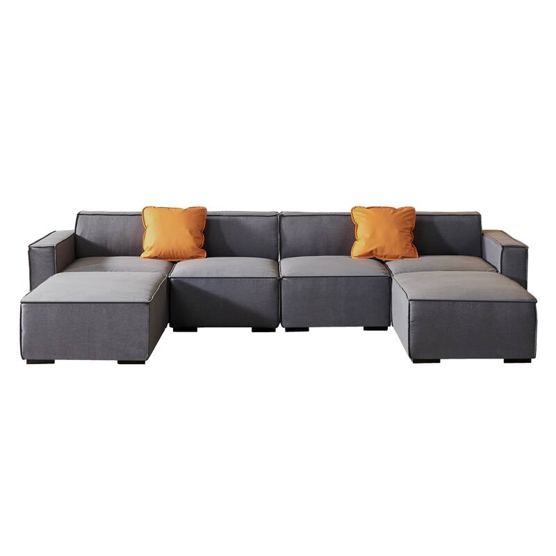 Modular Sofa with Convertible Ottoman Chaise