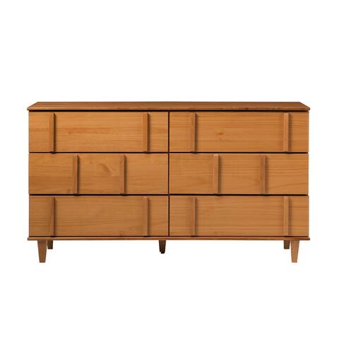 Middlebrook Mid-Century Modern Detailed Solid Wood Dresser