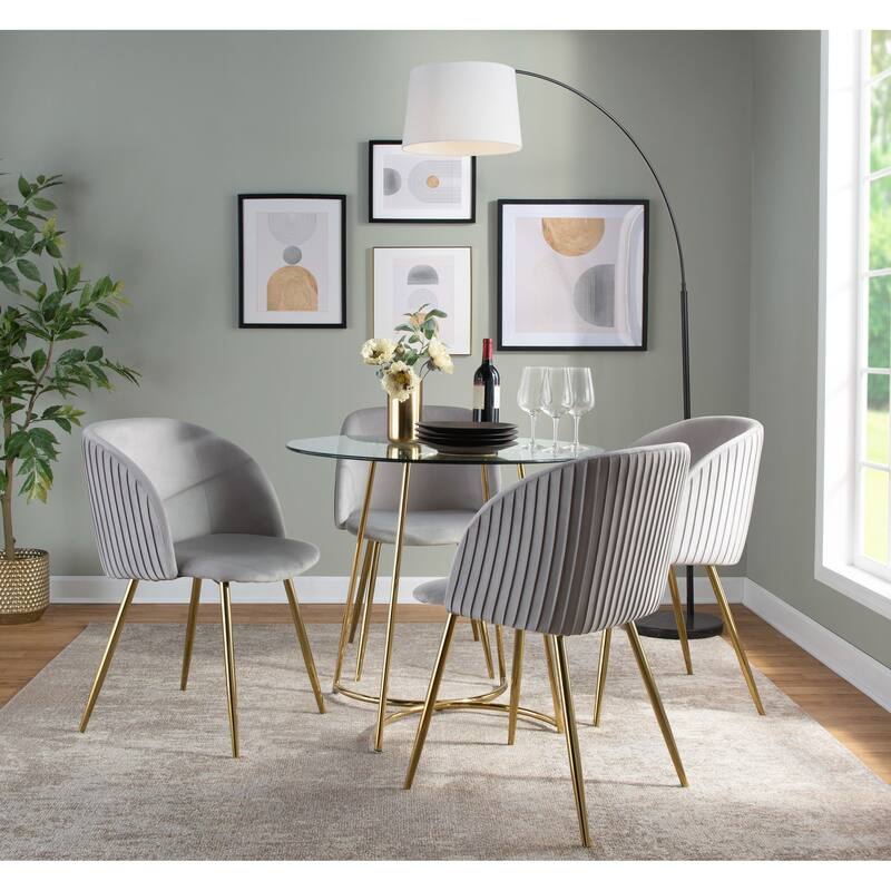 Silver Orchid Harding Pleated Chair - Set of 2