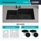 preview thumbnail 8 of 12, Lexicon Platinum Quartz 40/60 Double Bowl Kitchen Sink