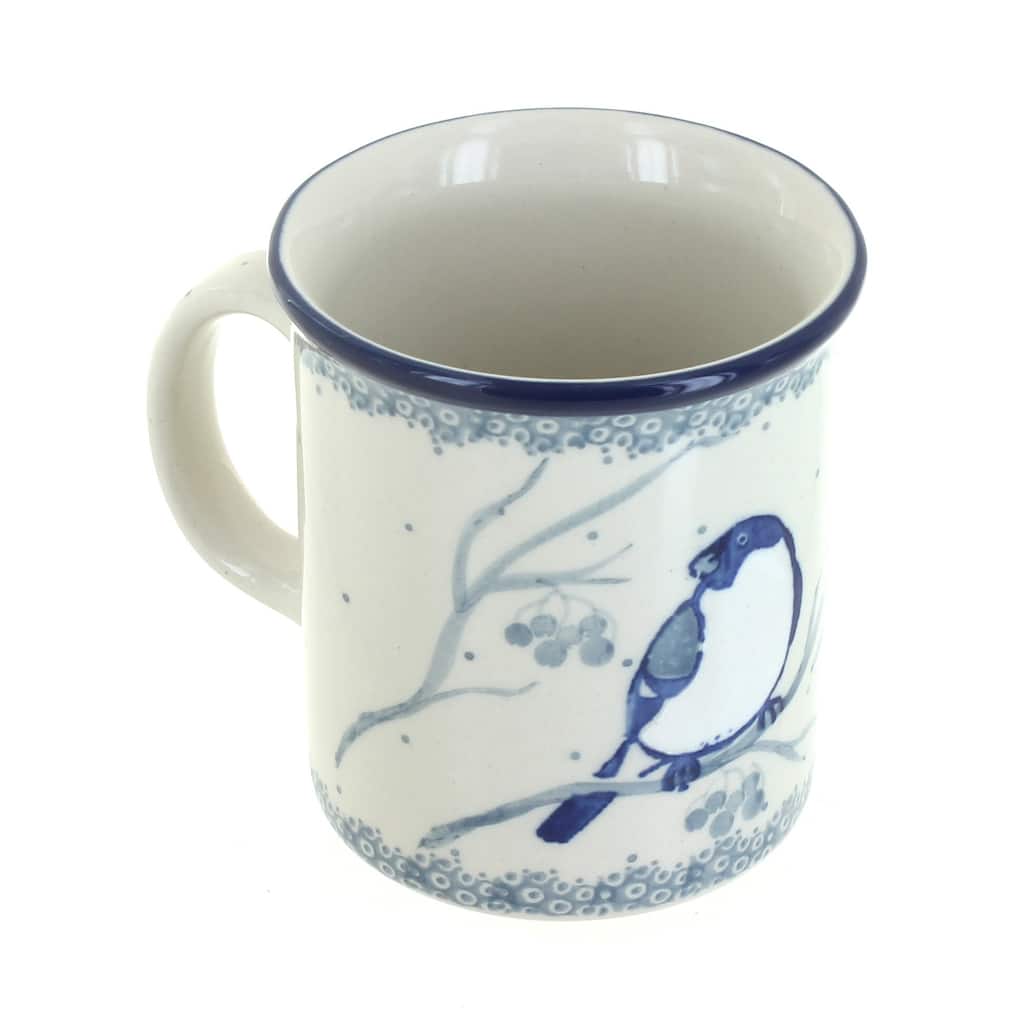 Blue Rose Polish Pottery 236 Ceramika Artystyczna Small Coffee Mug