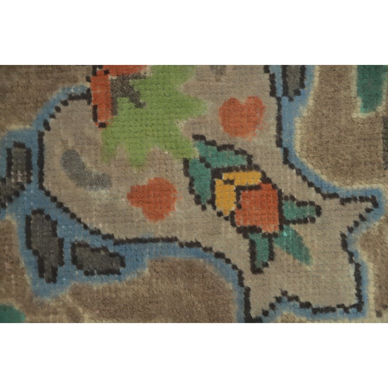 Hand Knotted Oriental 100% Wool Carpet Traditional Floral Yellow & Gold Tabriz Area Rug - 11' 4'' X 8' 3''