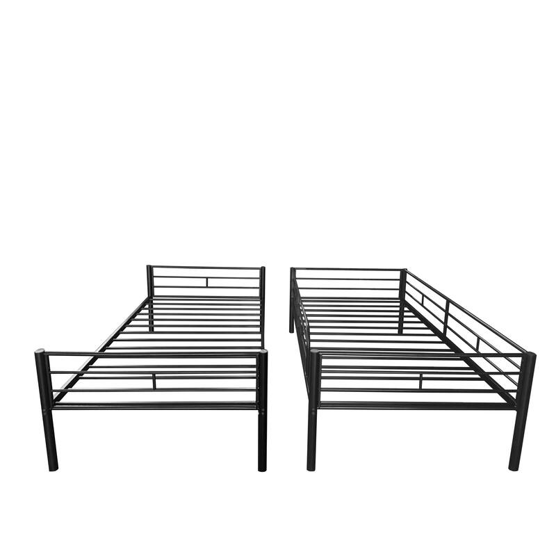 Space-Saving Convertible Twin Over Twin Bunk Bed with Detachable Design