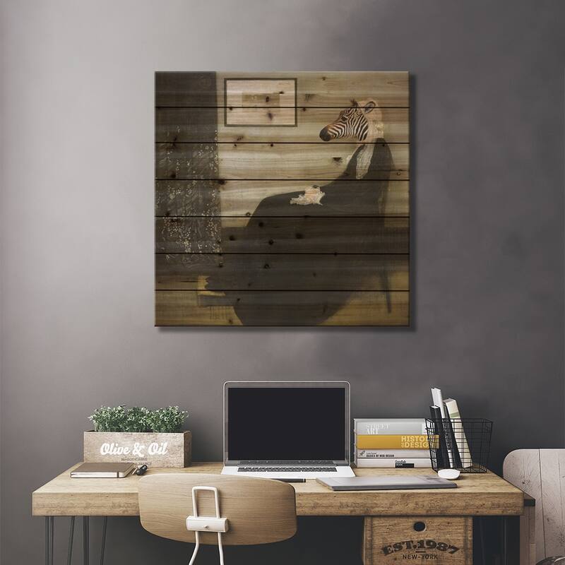 Whistlers Mom Print On Wood by Karen Burke - Multi-Color