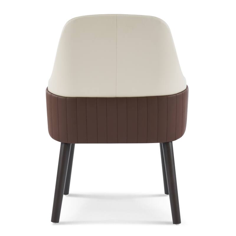 Christopher Knight Home - Modern Upholstered Dining Chair Set with Two-Tone Fabric Armchair Design