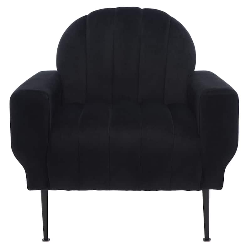 SAFAVIEH Couture Sassa Channel Tufted Accent Chair - 33" W x 34" D x 32" H - 33Wx34Dx32H