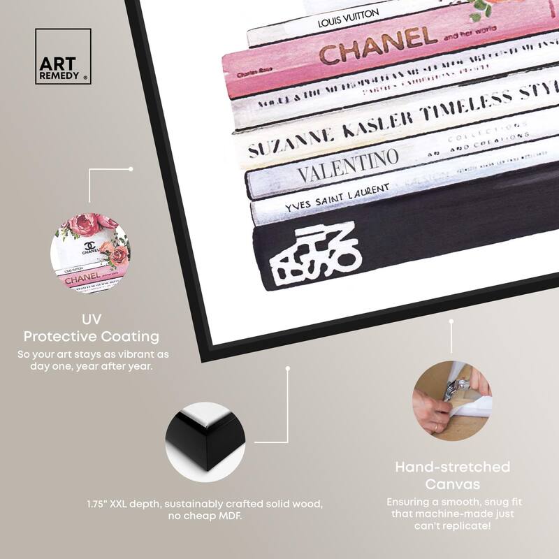 Pretty Roses upon Books Canvas by Art Remedy