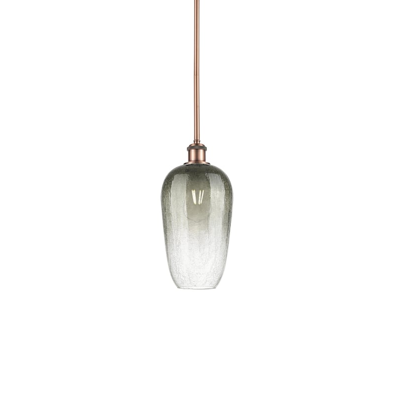 Innovations Lighting 516-1S-15-7 Brookhaven Flute Pendant Brookhaven - Antique Copper / Slate