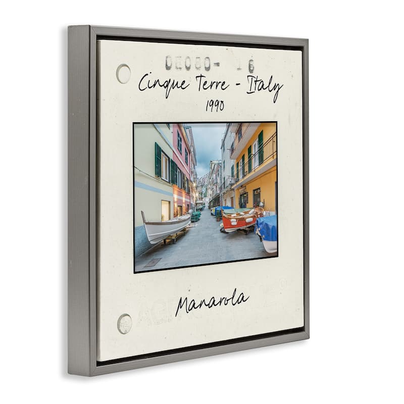 Stupell Vintage Travel Italy View Framed Floater Canvas Wall Art Design By Danita Delimont