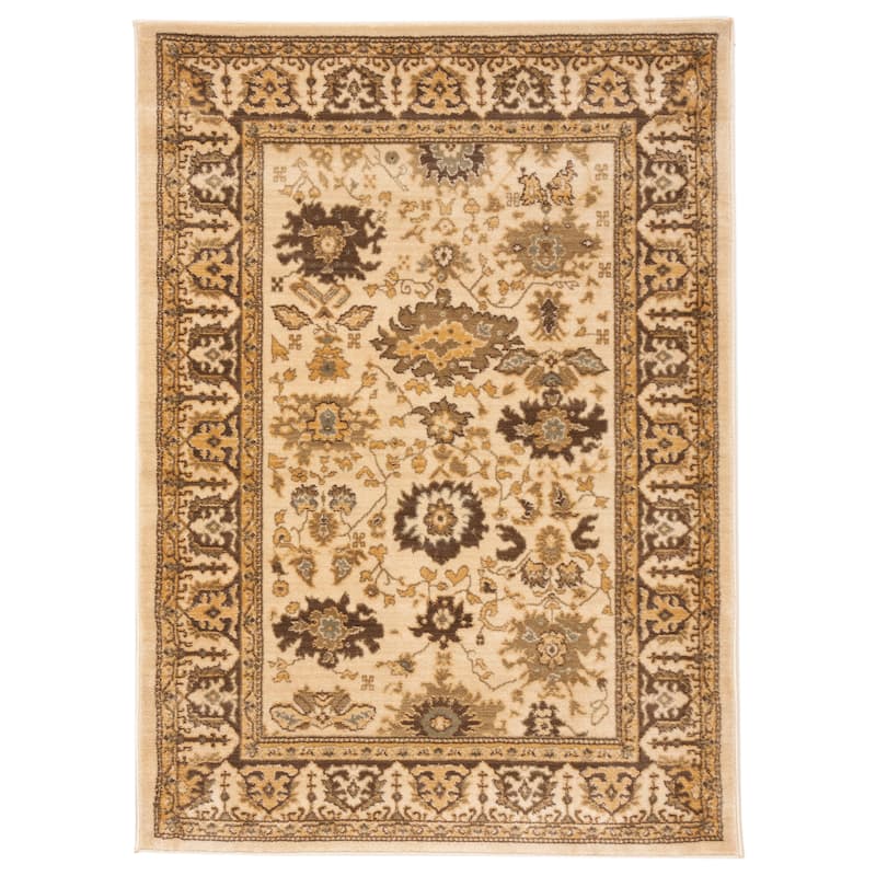 SAFAVIEH Heirloom Tamra Traditional Oriental Rug - 4' x 5'7" - Creme/Brown