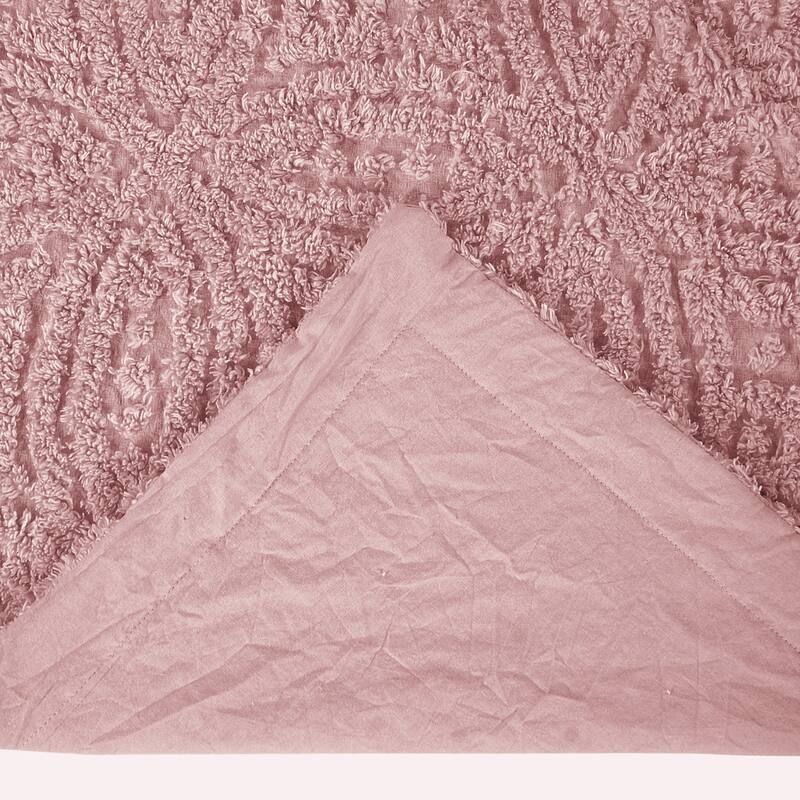 Better Trends Wedding Ring Loop Design Standard Sham 100% Cotton Tufted Machine Washable Tumble Dry