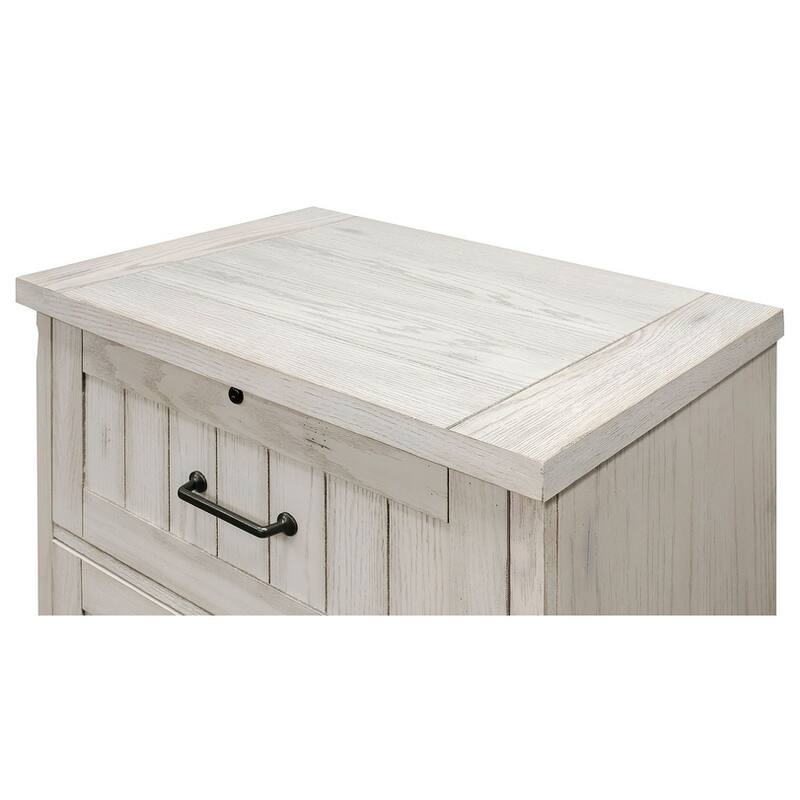 Rustic Lateral File With Locking Legal/Letter File Drawer, Brown