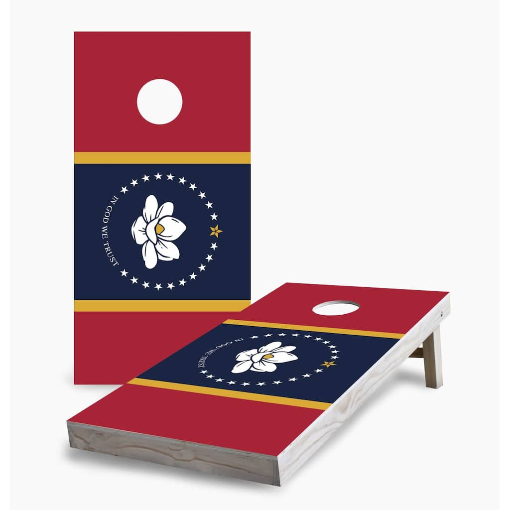 Mississippi State Flag Cornhole Game (Choose Wraps or Boards)