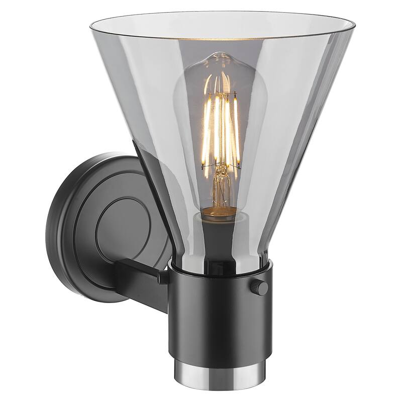 Innovations Lighting 464-1W-G464C-7SM Lawton Cone 9" Tall Bathroom