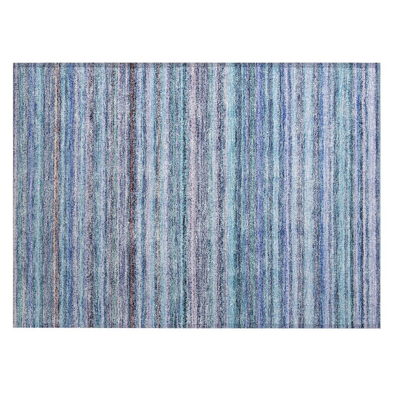 Machine Washable Indoor/ Outdoor Chantille Stripes Rug