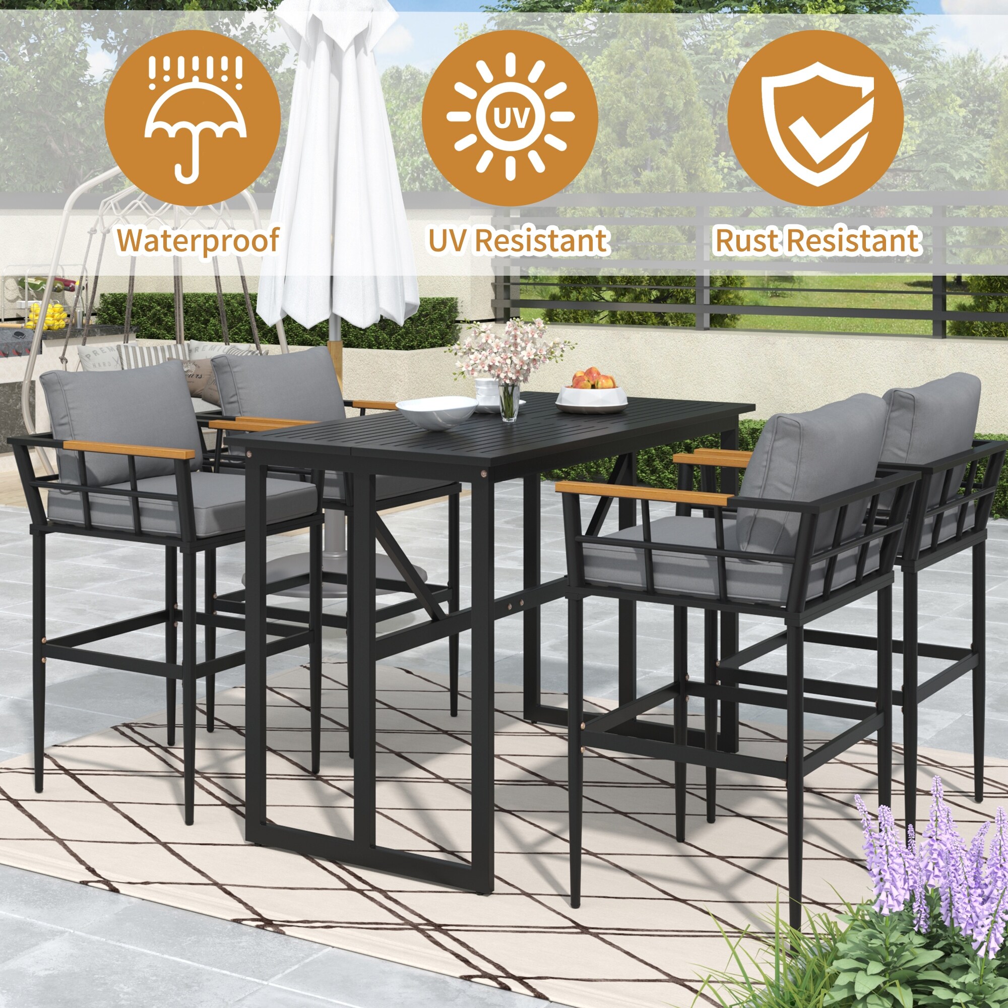 Bunnings outdoor dining table and chairs sales