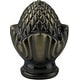 preview thumbnail 3 of 1, Set of 2 Clara Lamp Finial, 1 7/16-inch Tall Antique Brass