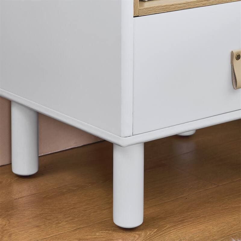 Modern Woode Bedside Table with Drawer and Legs