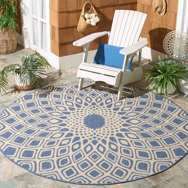 SAFAVIEH Courtyard Misako Indoor/ Outdoor Waterproof Patio Backyard Rug