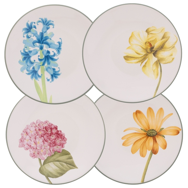 Noritake Colorwave Set of 4 Floral Appetizer Plates, 6-1/4