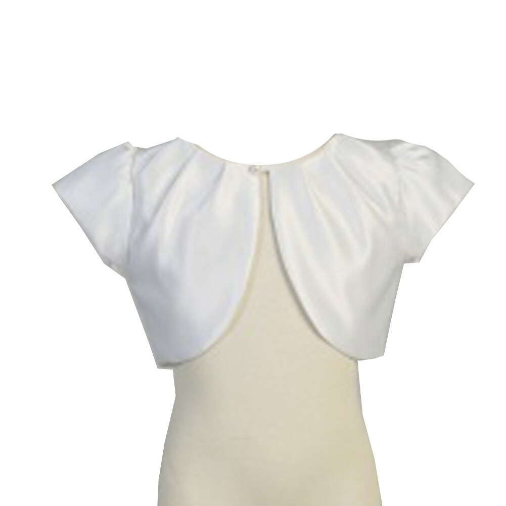 Women Gothic Vintage Cap Sleeve Ruffled Satin Shrug SL000001
