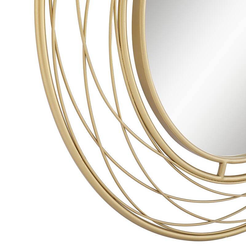 MacLuu Swirl Accent Round Wall Mirror - Gold - 31.5" x 31.5"