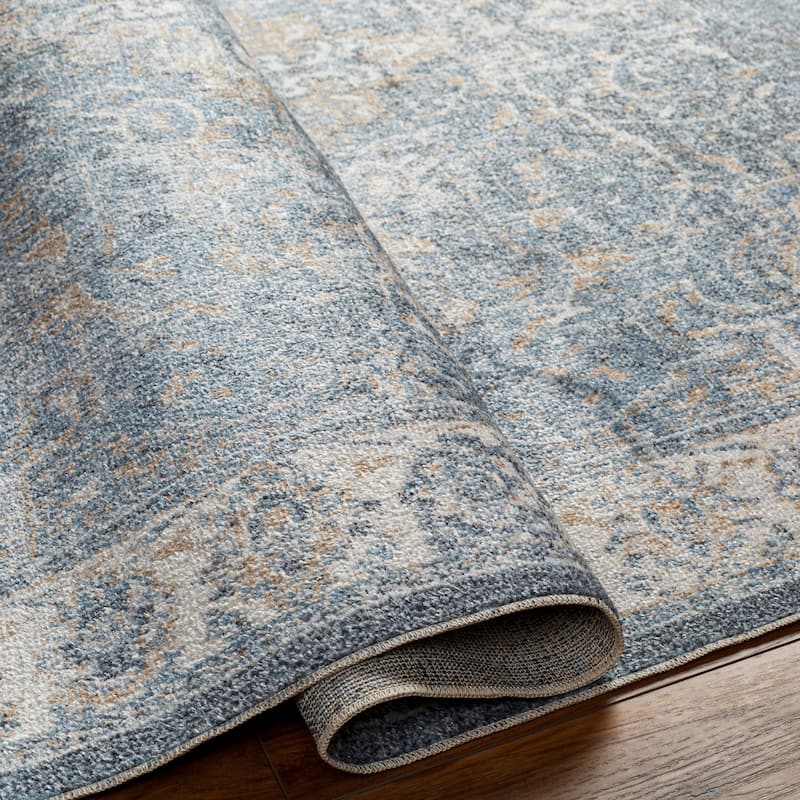 Livabliss Lillian Machine Washable Faded Classic Area Rug