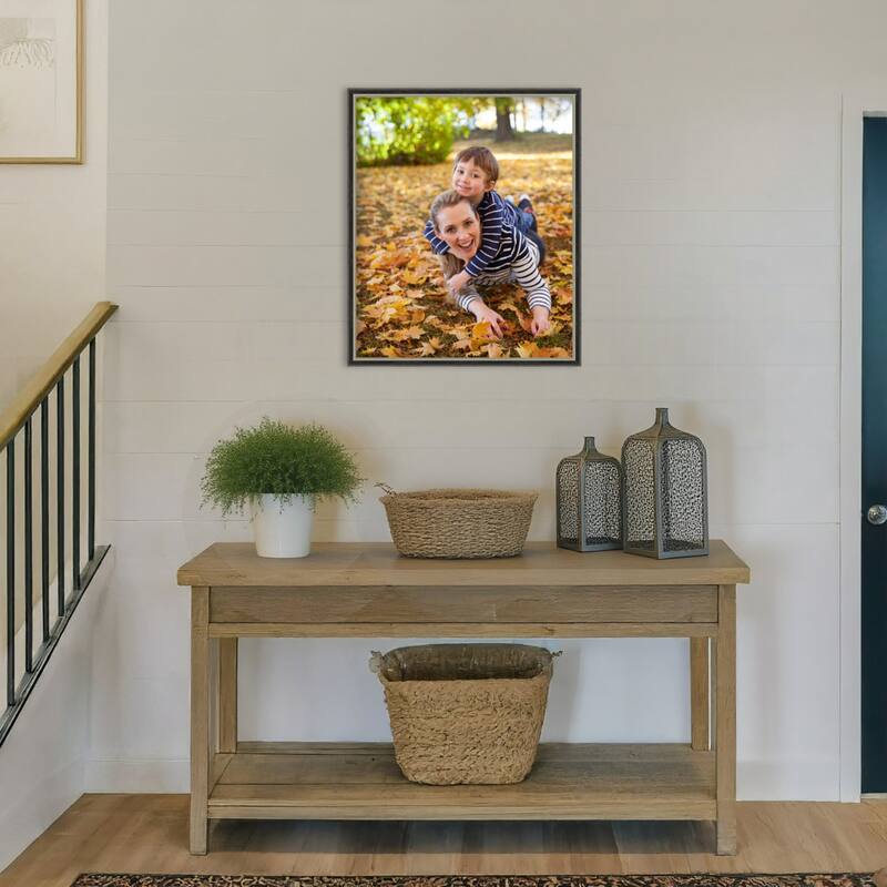 Theo Black Silver Narrow Framed Picture Frame, Photo Frame